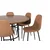 Venture Design Jedilna miza in stol komplet Copenhagen in Polar miza 140 cm stol 53x87x44 cm rjava