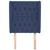 Vidaxl Vzglavje z ušesi modro 83x23x118/128 cm blago