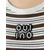 OUI Top temno rjava/bela