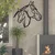 WallXpert metalni zidni ukras 5074, glave kobile i ždrebeta, 60 x 58 cm, crni