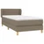 Vidaxl Box spring postelja z vzmetnico taupe 80x200 cm blago