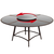 VIDAXL vrtna garnitura za 12 oseb okrogla miza in stoli rjave barve
