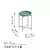 Hanah Home Klub sto 46x56x46cm Zeleni
