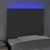 Vidaxl vidaXL Vzglavje postelje z LED diodo temno sivo 80x5x118/128 cm blago