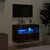 Zidni TV ormarić s LED svjetlima boja hrasta 60x30x40 cm