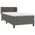 Vidaxl Box spring postelja z vzmetnico temno siva 100x200 cm žamet