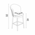 HANAH HOME Set 4 barske stolice Alte Cream Gold