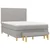 vidaXL Box spring postelja z vzmetnico svetlo siva 140x200 cm blago