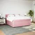 Vidaxl Box spring postelja z vzmetnico roza 180x200 cm žamet