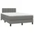 Vidaxl Box spring postelja z vzmetnico LED temno siva 120x190 cm blago