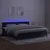 vidaXL Box spring postelja z vzmetnico LED črna 200x200 cm žamet