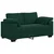 vidaXL Dvosed temno zelen 160x77x82 cm žamet