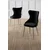 Hanah Home set trpezarijskih stolica Alpa 8 kom, crna tkanina Babyface, hromirane metalne noge