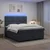 Vidaxl Postelja boxspring z vzmetnico Temno siva 200 x 200 cm Žamet