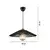 Opviq Luster Merten, 55cm, Crni