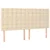 Vidaxl Box spring postelja z vzmetnico krem 160x200 cm blago
