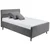 MID.YOU OBLAZINJENA POSTELJA 120 cm x 200 cm , tekstil, leseni material temno siva