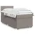 Vidaxl Box spring postelja z vzmetnico taupe 90x200 cm blago