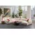 Atelier del Sofa Ugaona garnitura Flamingo, 335x385x80 cm, Krem
