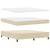 LED Box Spring Krevet s uzglavljem Krema 180 x 200 cm tkanina