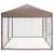 vidaXL Sklopivi šator za zabave s bočnim zidovima 3 x 6 m smeđesivi