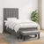 Vidaxl Box spring postelja z vzmetnico temno siva 100x200 cm blago