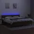 Vidaxl Box spring postelja z vzmetnico LED temno rjava 200x200cm blago
