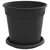 Saksije za biljke 24 pcs Crna O 17 x 14 cm Plastika