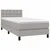 Vidaxl Box spring postelja z vzmetnico LED sv. siva 100x200 cm blago