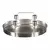 Autronic Svečnik UM1036 SIL Metal candle holder - for 4 conical candles, round, silver