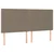 Krevet box spring s madracem LED smeđesivi 200x200 cm tkanina
