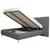 MID.YOU OBLAZINJENA POSTELJA 140 cm x 200 cm , les, tekstil, leseni material antracit