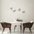 Wallity Set zidnih dekoracija Birds-304, 18-24 cm, 1 mm, 4 komada, Crna