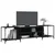 TV ormarić crni 203 x 37 x 50 cm od konstruiranog drva