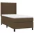 Vidaxl Box spring postelja z vzmetnico temno rjava 100x200 cm blago