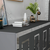HANAH HOME Komoda Karya Anthracite Silver