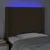 Vidaxl LED posteljno vzglavje temno rjavo 103x16x118/128 cm blago