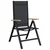 Ležaljke u vrtu 2 pcs Crna 58 x 73 x 111,5 cm Tekstilen