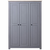 Ormar od borovine 3 vrata sivi 118x50x171,5 cm asortiman Panama