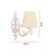 Opviq Zidna lampa Claire, 15x10x13cm, IP20, Krem-bela