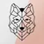 Wallity Zidna dekoracija Wolf2 Metal Decor, 41 x 57 cm, Crna