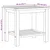 Vidaxl Klubska miza s polico Rjava 50 x 35 x 45 cm Trden tikov les