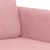 Vidaxl Kavč dvosed roza 140 cm žamet
