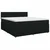vidaXL Postelja boxspring z vzmetnico Črna 140 x 190 cm Blago