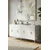 Hanah Home komoda Salkim 150, 125 cm, bela / srebrna