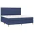 Vidaxl Box spring postelja z vzmetnico LED modra 200x200 cm blago