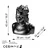 Aberto Design Dekorativna figura Yak-041-B, 35x42x32 cm