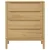 Vidaxl Predalnik FLORO 77x35x73 cm voščeno rjava trdna borovina