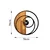 Wallxpert Circle Zidni sat, 56x3x56 cm, Braon-crni