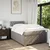 Vidaxl Box spring postelja z vzmetnico taupe 120x200 cm blago